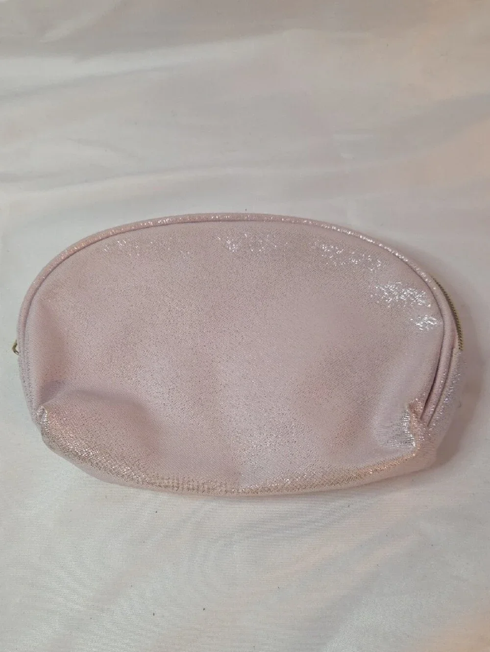 Adrienne Vittadini Light Pink Shimmer Cosmetic Pouch